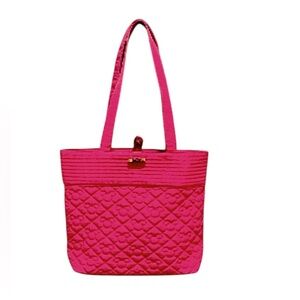 Disney Park Original Vera Bradley Pink Quilted Micky Mouse Travel Laptop Tote